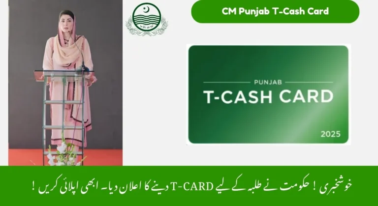 CM Punjab T-Cash Card 2025