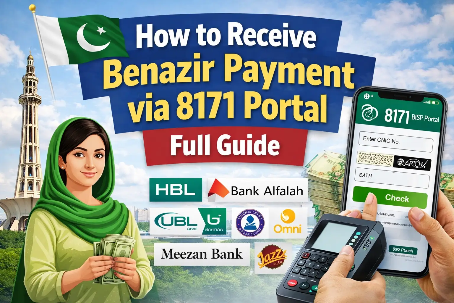 Benazir Payment via 8171 Portal