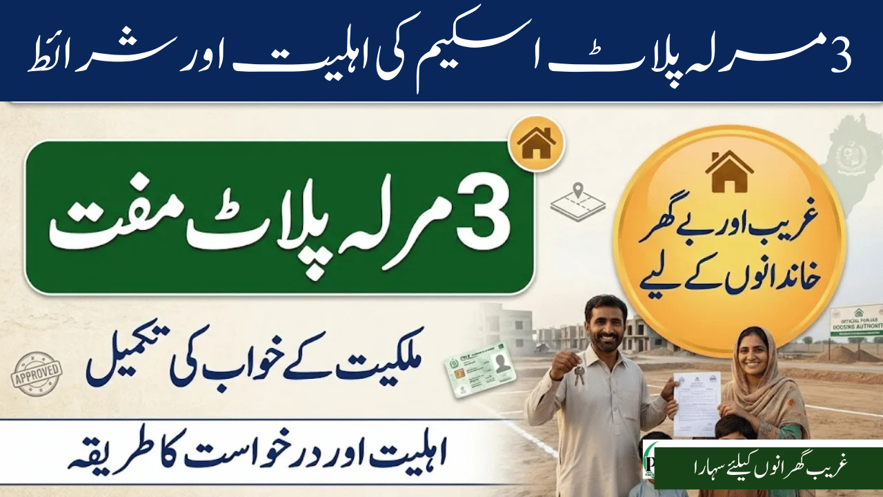 Free 3 Marla Plot Scheme Punjab