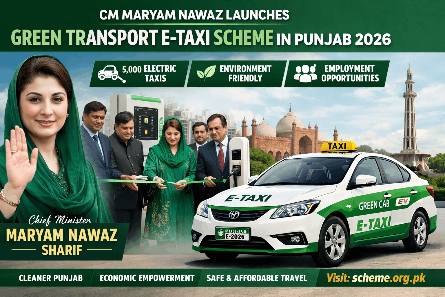 CM Maryam Nawaz Launches Green Transport E-Taxi Scheme in Punjab 2026 1 CM Maryam Nawaz Launches Green Transport E-Taxi Scheme 2026