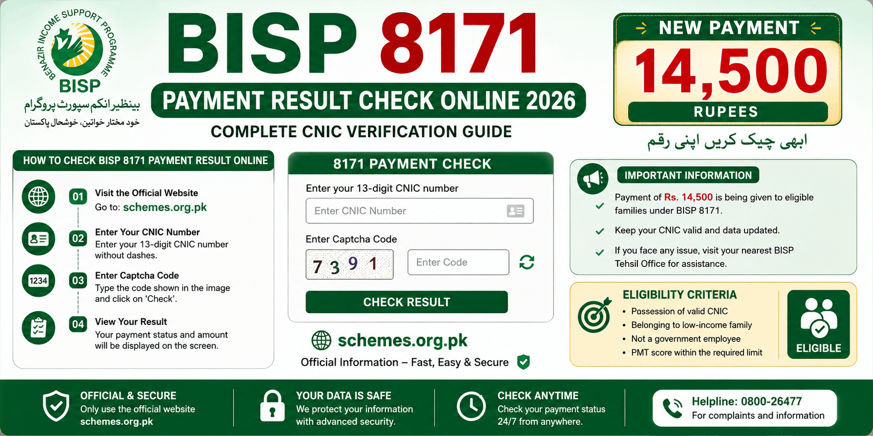 BISP 8171 Payment Result