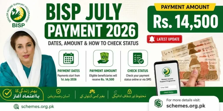 BISP July Payment 2026 Dates, Amount & How to Check Status 7 BISP July Payment released