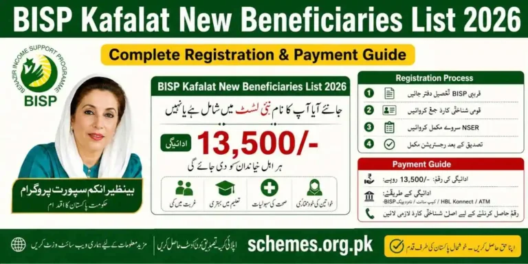 BISP Kafalat New Beneficiaries List 2026 : Complete Registration & Payment Guide 4 BISP Kafalat New Beneficiaries List 2026